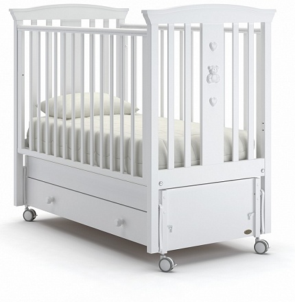 Детская кровать Nuovita Fasto swing продольный, цвет - Bianco/Белый 